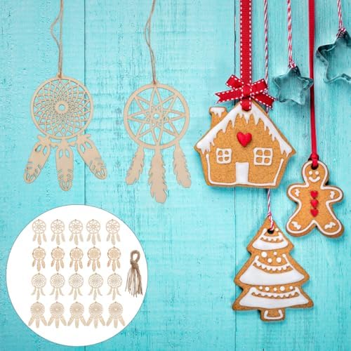 EXCEART Unfinished Wood Dream Catcher 40Pcs