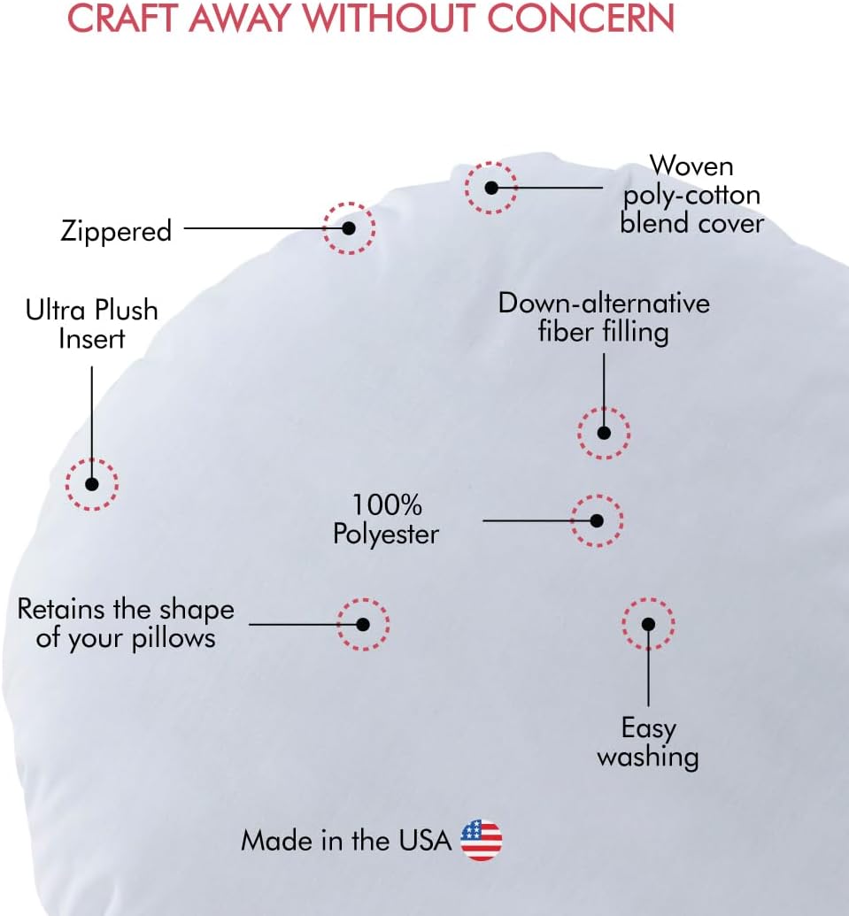Fairfield Poly-Fil Premier Ultra Plush Pillow Insert 16 Inch