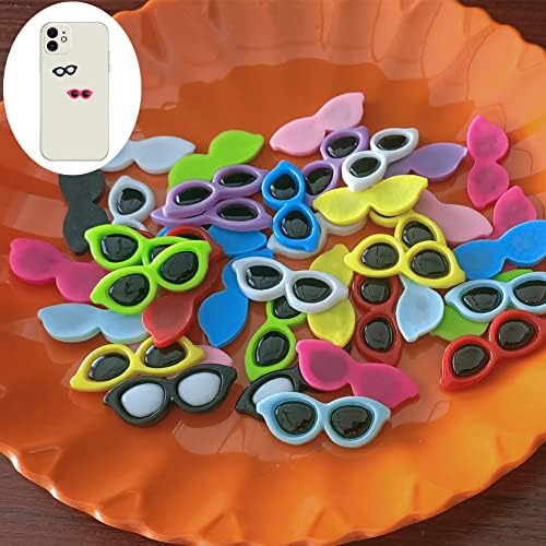 Ginyrerd 40-Piece Cartoon Mini Resin Sunglasses for DIY Crafts