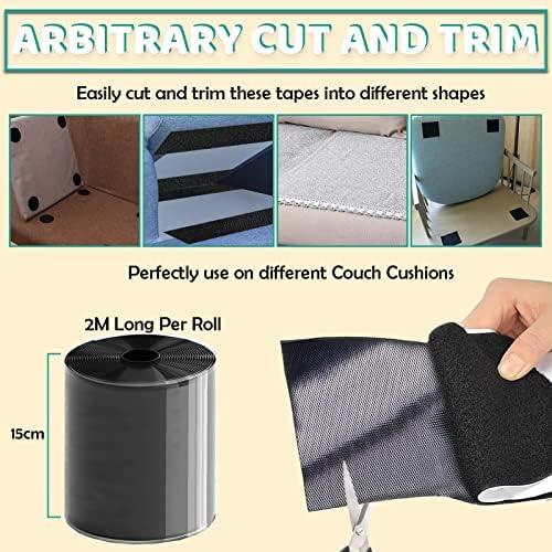 TEUVO 15cm x 2m Non Slip Cushion Pads for Sofa Mattress