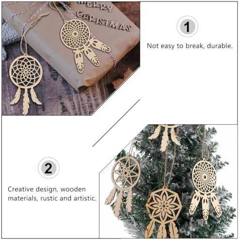 EXCEART Unfinished Wood Dream Catcher 40Pcs