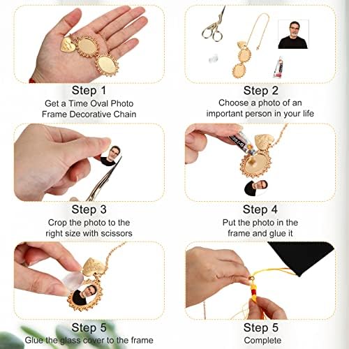 Sureio Memory Photo Charm Graduation Tassel 2 Piece