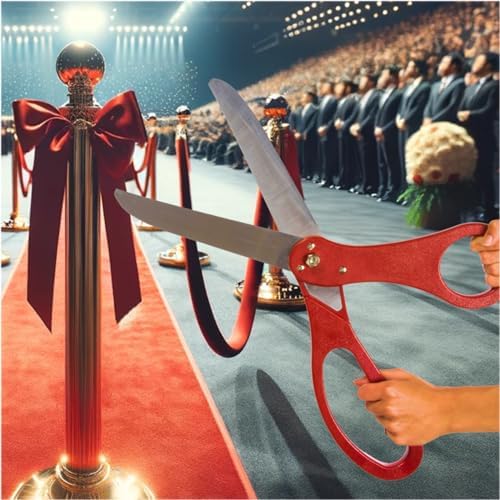 Red Ribbon Cutting Ceremony Kit 20 Inch Scissors