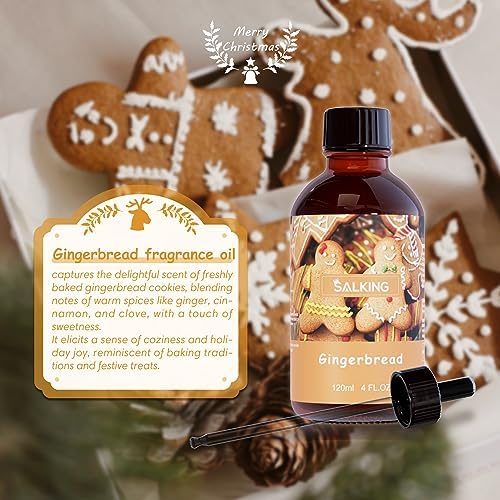 SALKING Gingerbread Fragrance Oil 120ml for Candle Diffuser and Soap Making