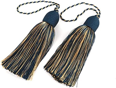 Fenghuangwu 2pcs Tassel Charms with Loop for DIY Crafts
