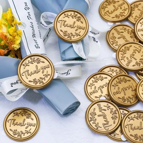 SWANGSA 30Pcs Thank You Wax Seal Stickers