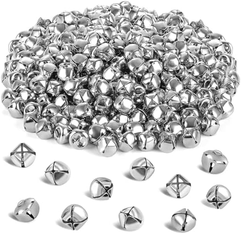 YGAOHF 100PCS Silver Jingle Bells for Crafts and Decorations