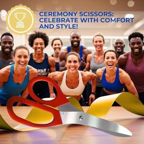 Grand Opening Ribbon Cutting Kit - Red Gold Scissors