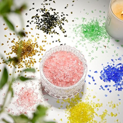White Sea Glass Chips 3-6mm Crushed Glass for Resin Art
