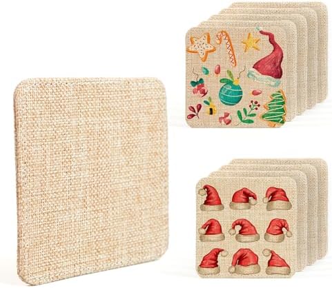 RYTOO Sublimation Coasters Bulk - Square 10 Pack