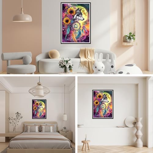 SENQAO Diamond Painting Kit for Adults 12x16 Inch Sunflower Art