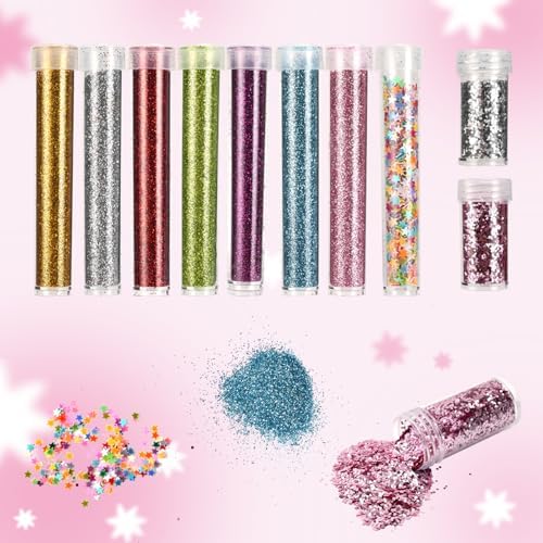 16 Pcs Snow Globe Tumbler DIY Kit with Glitter and Tools