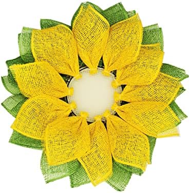 Tyoungg 3 Rolls Poly Burlap Mesh Kit for Sunflower Wreath DIY
