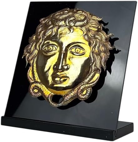 Medusa Head Gorgon Gold Plated Copper Museum Replica