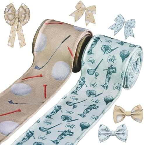 YKW 2 Rolls Golf Ribbon - 25 Inch x 5 Yards Each