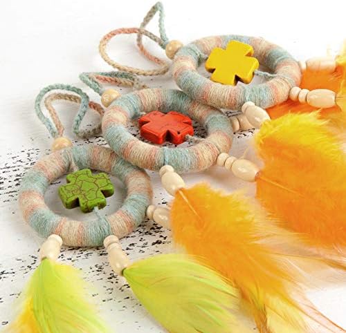 20 Pcs Gold Moon Dream Catcher Rings Hoops