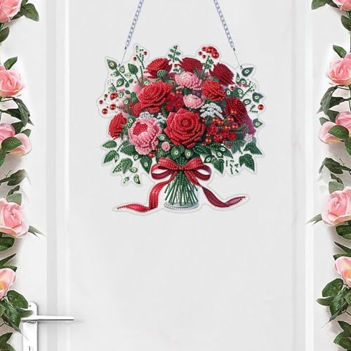 VODAPYC Rose Diamond Art Hanging Kit for Adults