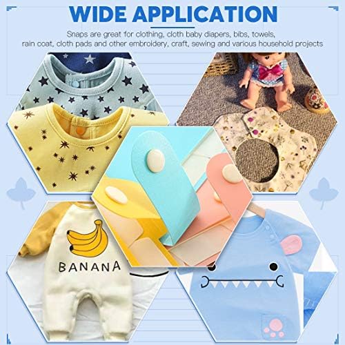 Glarks 384Pcs Snaps Plastic Buttons with Pliers Set for Sewing Crafts
