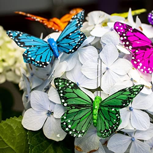 Berfutall Monarch Butterfly Decor Set of 12 with Wire