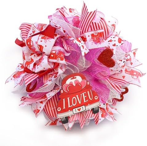 4 Rolls Deco Mesh Ribbon for Valentine Wreath Making Supplies