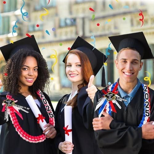 2025 Graduation Honor Ribbon Lei Braided Necklace