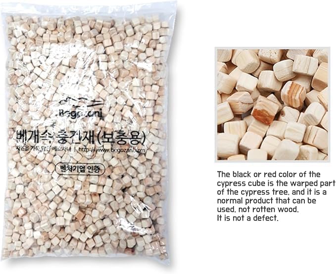 Korean Cypress Cube Pillow Filler 1kg Natural Hypoallergenic Throw Pillow Insert