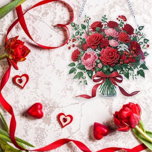 VODAPYC Rose Diamond Art Hanging Kit for Adults