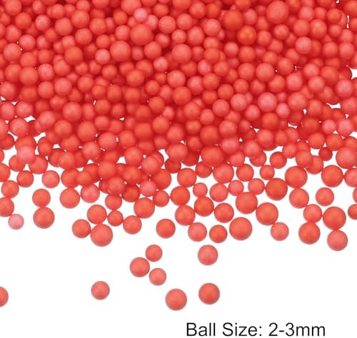 MECCANIXITY 2-3mm Foam Balls Light Red 1 Pack 8000pcs