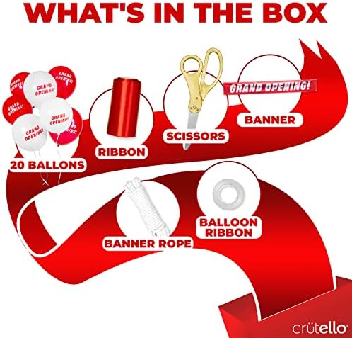 Crutello Deluxe Giant Ribbon Cutting Ceremony Kit