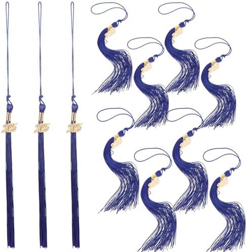 BESTOYARD 24 Pcs Blue Graduation Cap Tassels