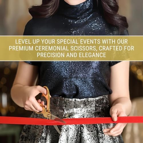 Gold Ribbon Cutting Kit with 11 Inch Scissors