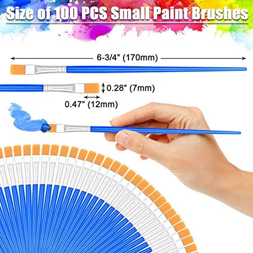 100 Pcs Small Paint Brushes Set for Kids and Crafts
