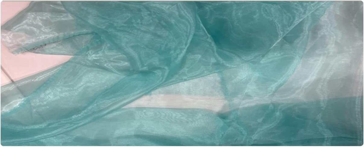 New Star Fabrics Aqua Sheer Organza - 10 Yards - Wedding DIY Use