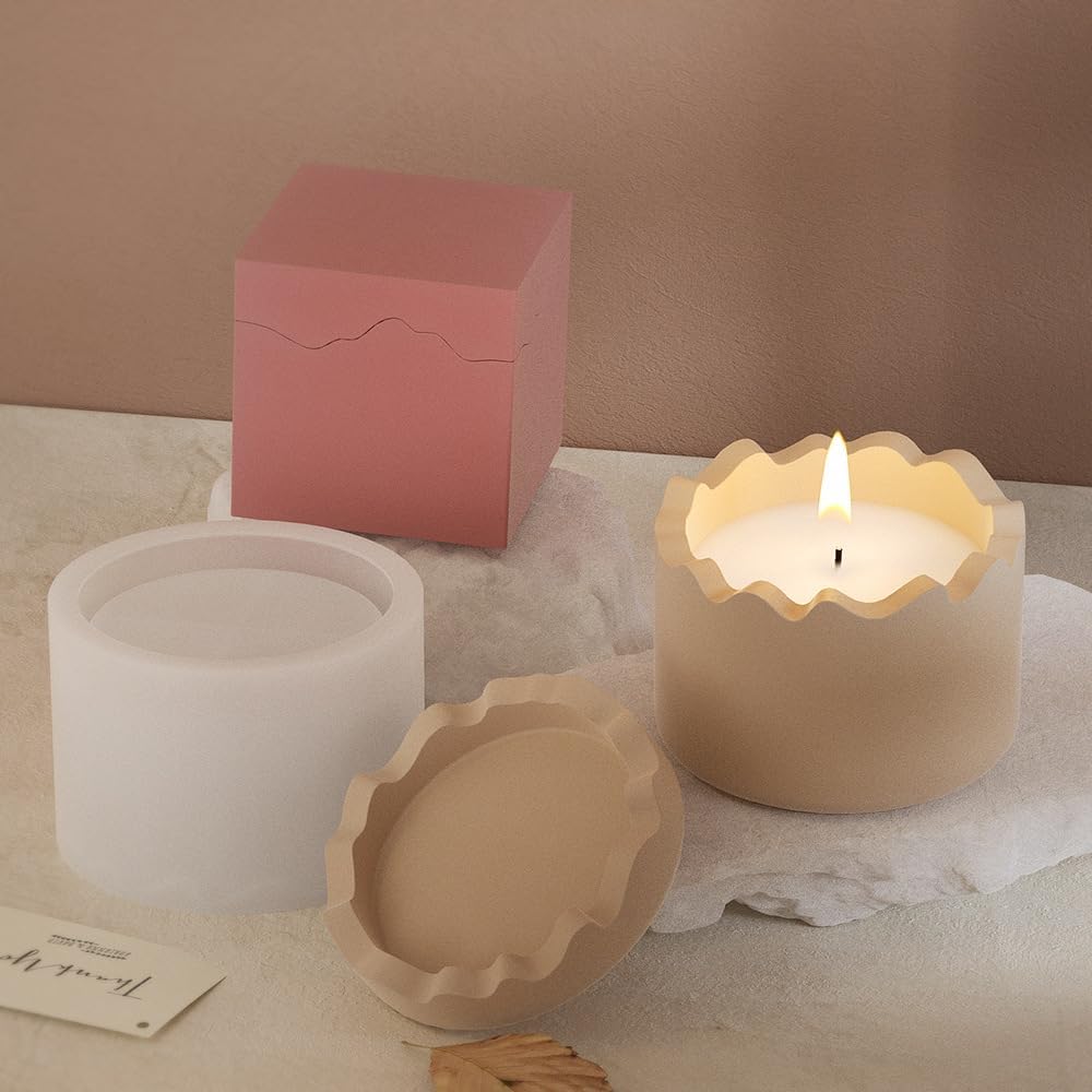 Square Cup Silicone Mold for Candle Jar and Resin Crafts