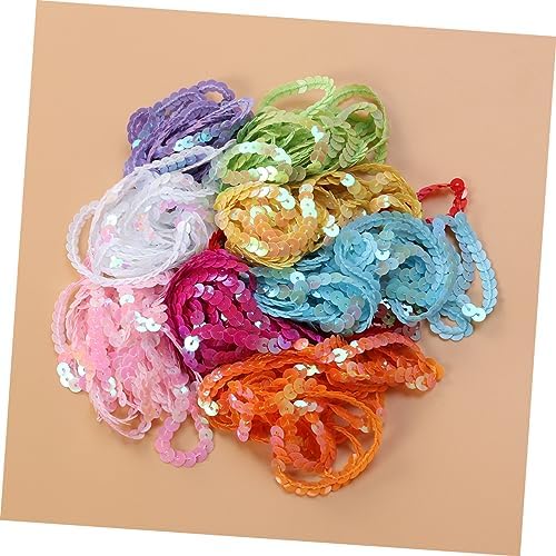 9pcs 6mm Sequin Strips 2 Meter Lace Trim for Wedding Aisle Runner