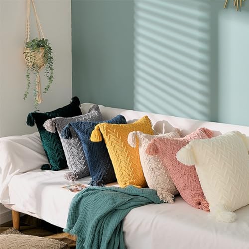 4 Blue Tassels for Crafts and Pillow Decor