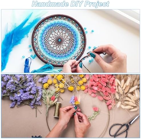 PATIKIL 51 Inch Dream Catcher Rings 12 Pcs White