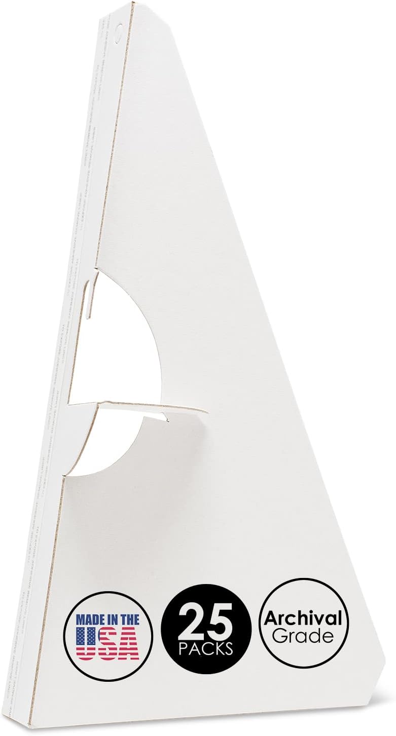 Lineco Self Stick Easel Backs 12 Inch Pack of 25 White