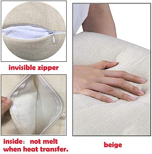 JUSTRY 8PCS Sublimation Blanks Pillow Cases 16x16 Inch