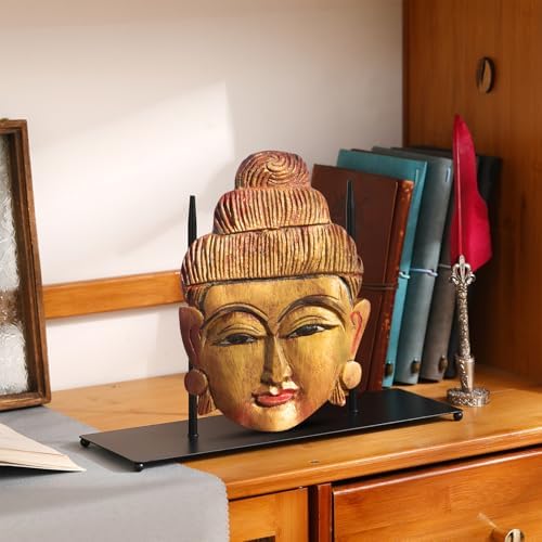 Zonon Metal Base Sculpture Display Stand for Masks and Statues