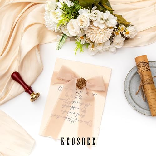 9 Rolls Multicolour Chiffon Ribbon with Frayed Fringe