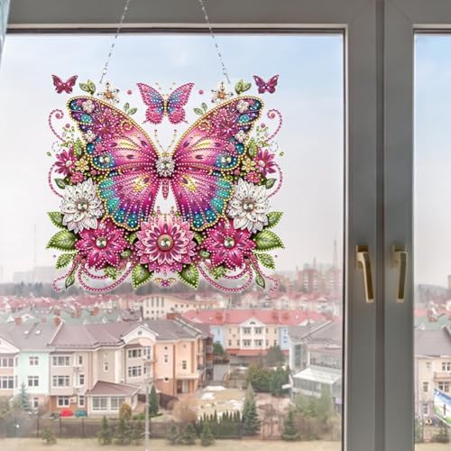 Gorgeous Flowers and Butterflies Diamond Art Kit with 5D Design