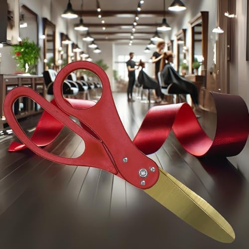 Red Ribbon Cutting Ceremony Kit with 20 Scissors