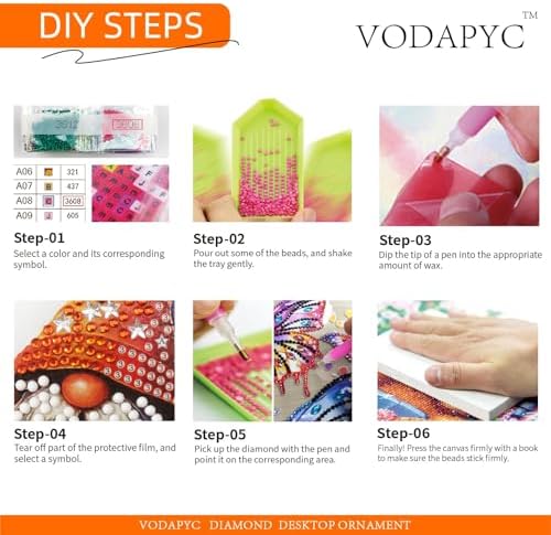 VODAPYC Rose Diamond Art Hanging Kit for Adults