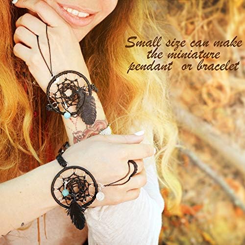 Hotop 24 Metal Hoops Dream Catcher Craft Kit