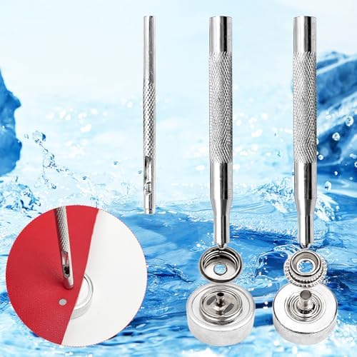 320PCS Stainless Steel Snaps Fastener Kit 15mm Heavy Duty