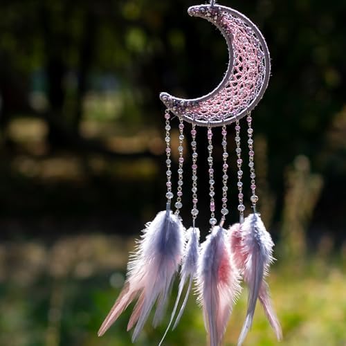PATIKIL 2 Inch Gold Dream Catcher Hoop Rings 4 Pcs