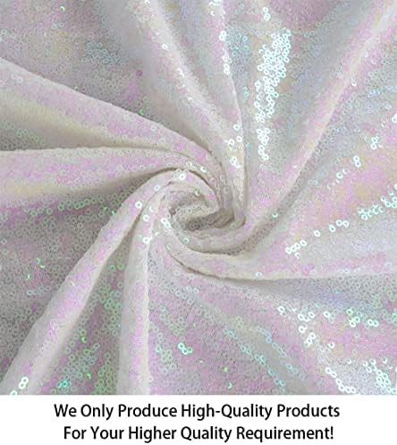 ShiDianYi 3 Feet Transparent White Sequin Fabric