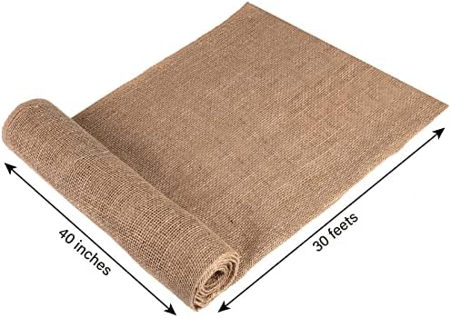 Butarfe Natural Burlap Fabric 10 Yard 40 Inches Wide