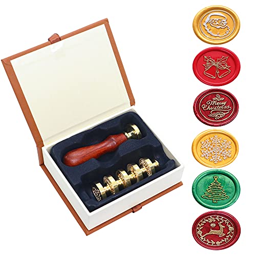 SWANGSA Christmas Wax Seal Stamp Set 6 Pieces